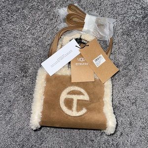 Small Chestnut Ugg Telfar Bag